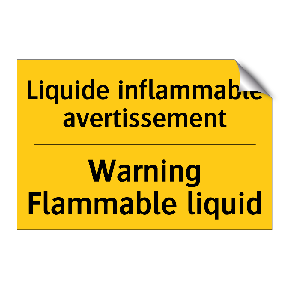Liquide inflammable avertissement /.../ - Warning Flammable liquid