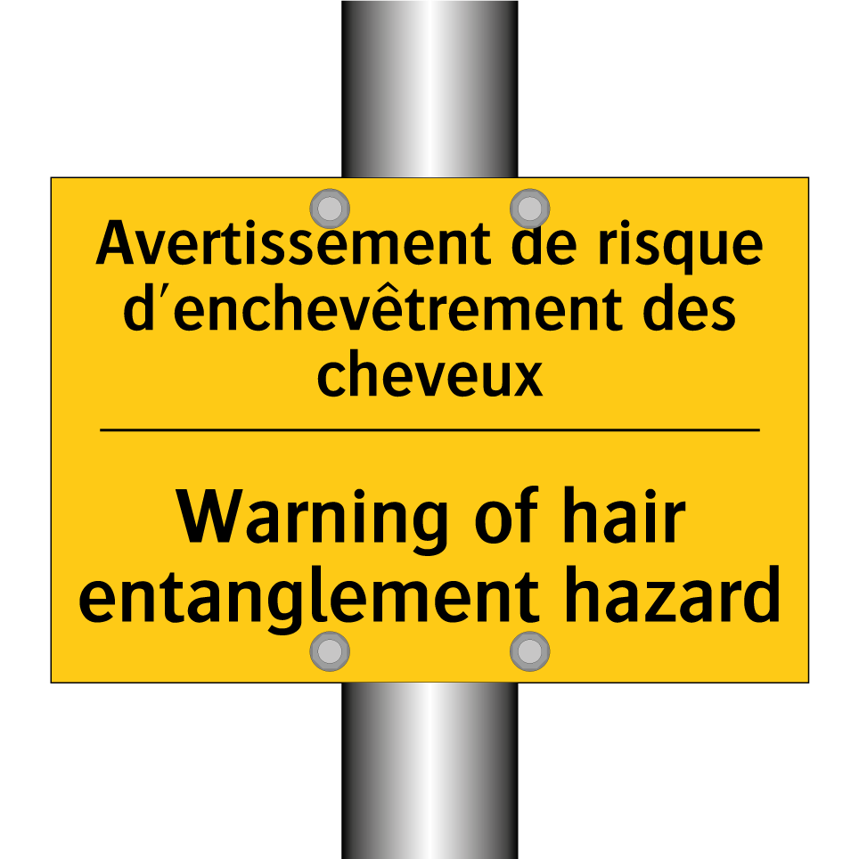 Avertissement de risque d'enchevêtrement  /.../ - Warning of hair entanglement hazard /.../