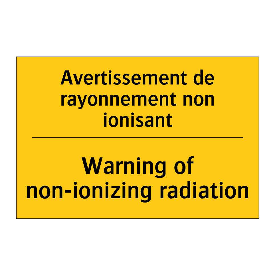 Avertissement de rayonnement non  /.../ - Warning of non-ionizing radiation /.../