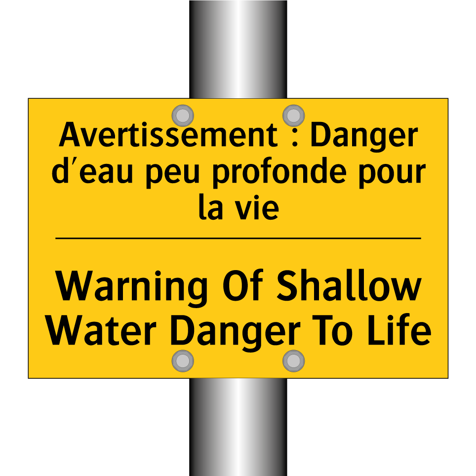 Avertissement : Danger d'eau peu  /.../ - Warning Of Shallow Water Danger  /.../