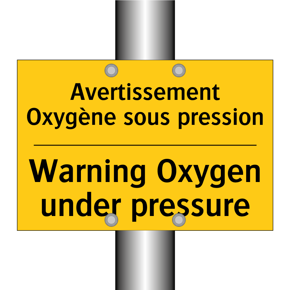 Avertissement Oxygène sous pression /.../ - Warning Oxygen under pressure