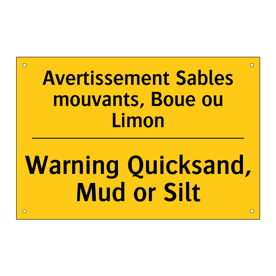 Avertissement Sables mouvants,  /.../ - Warning Quicksand, Mud or Silt
