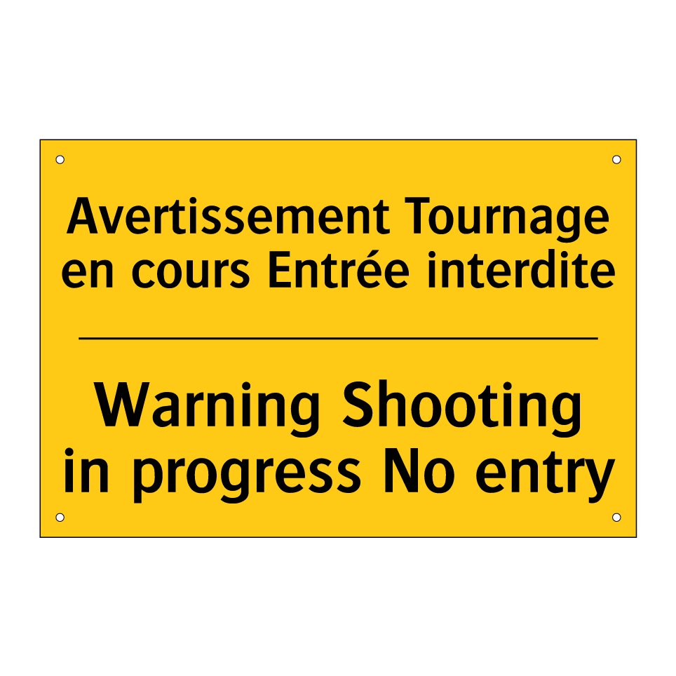 Avertissement Tournage en cours  /.../ - Warning Shooting in progress No  /.../