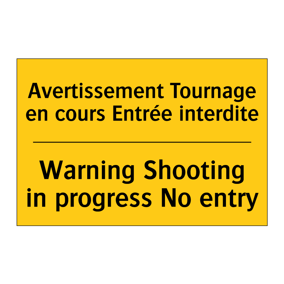 Avertissement Tournage en cours  /.../ - Warning Shooting in progress No  /.../