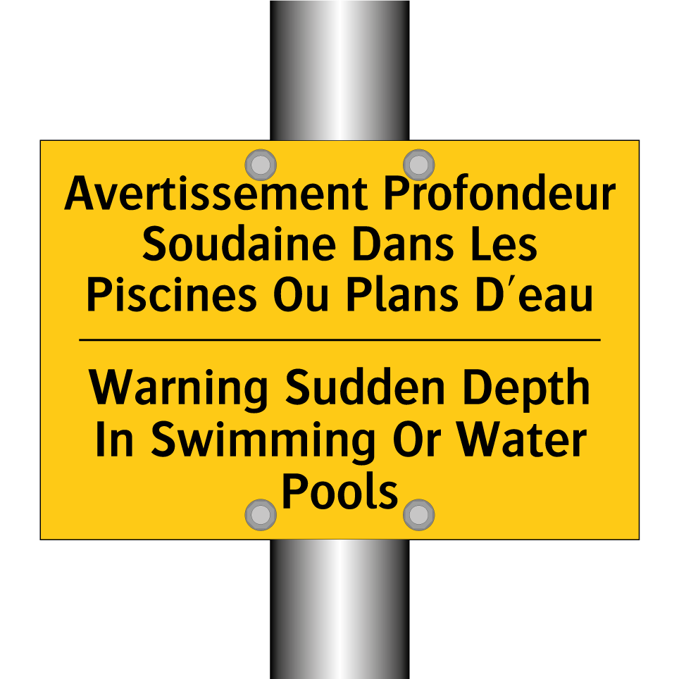 Avertissement Profondeur Soudaine  /.../ - Warning Sudden Depth In Swimming  /.../