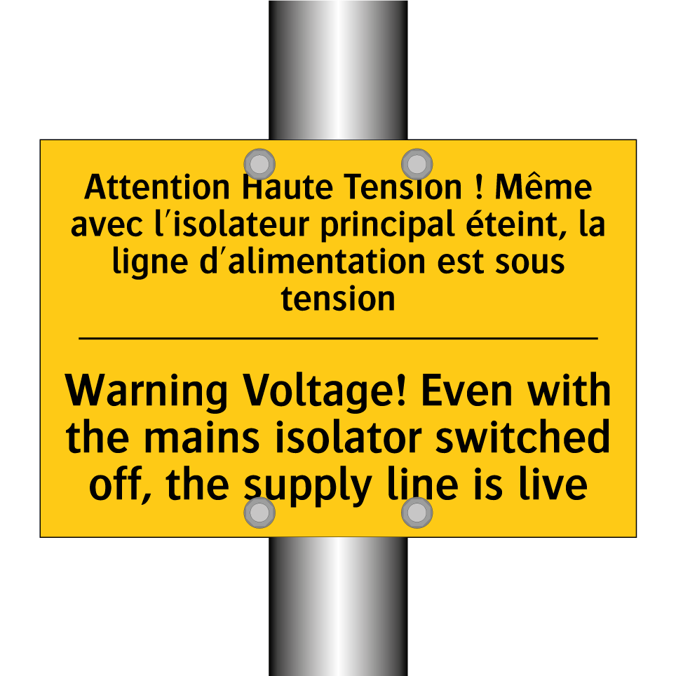 Attention Haute Tension ! Même  /.../ - Warning Voltage! Even with the  /.../