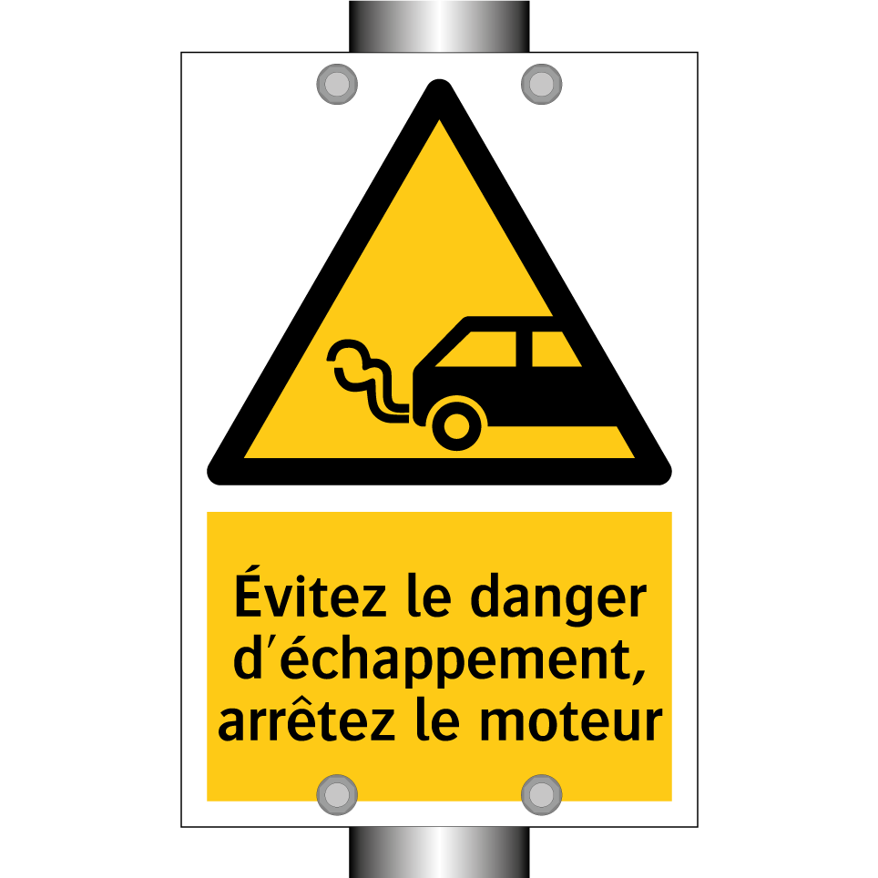 Évitez le danger d'échappement, arrêtez le moteur