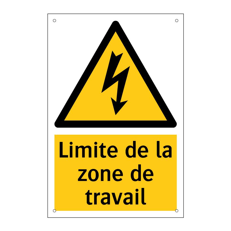 Limite de la zone de travail