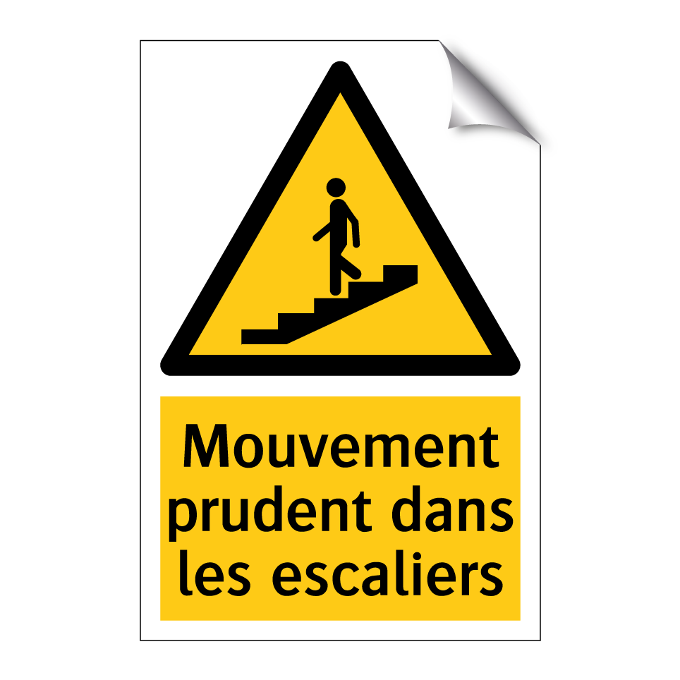 Mouvement prudent dans les escaliers
