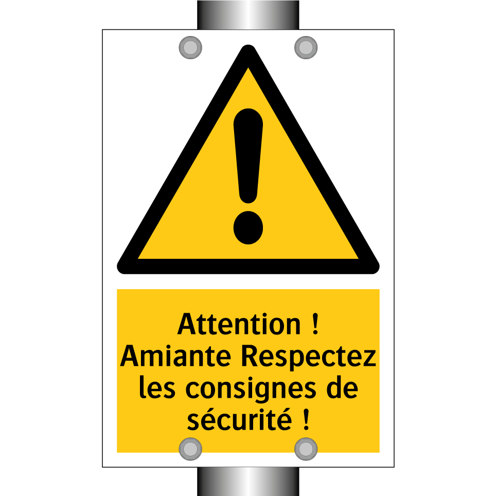 Attention ! Amiante Respectez les consignes de sécurité !