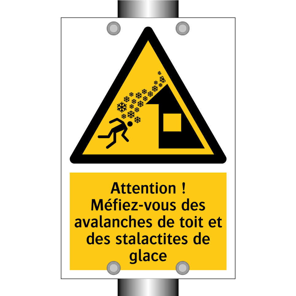 Attention ! Méfiez-vous des avalanches de toit et des stalactites de glace