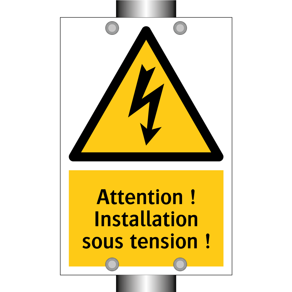 Attention ! Installation sous tension !