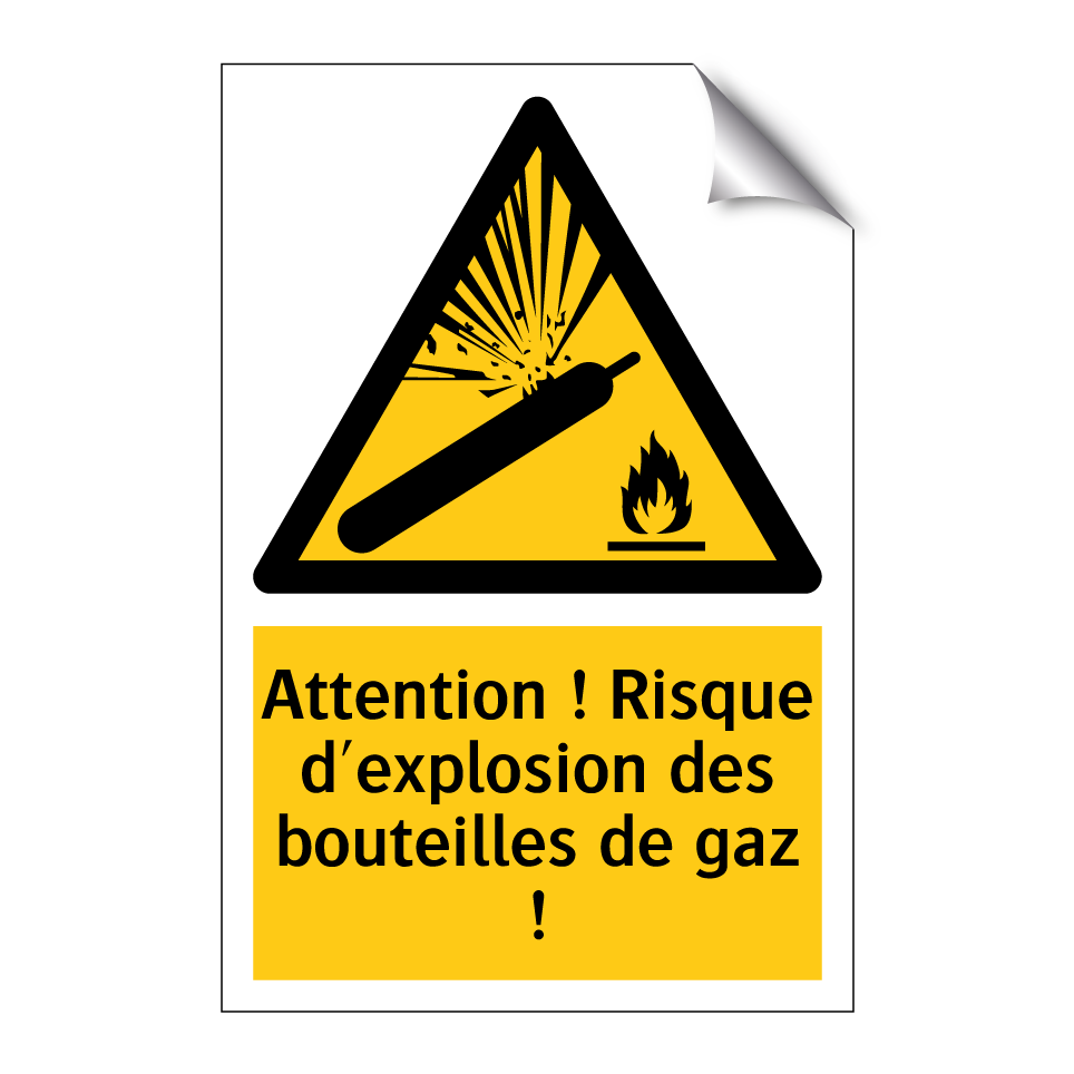 Attention ! Risque d'explosion des bouteilles de gaz !