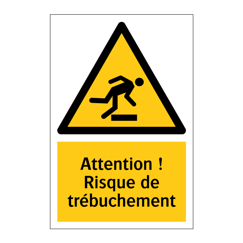Attention ! Risque de trébuchement