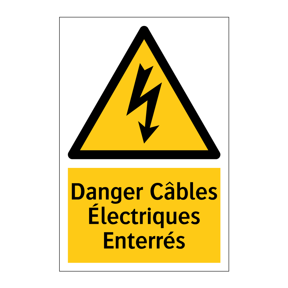 Danger Câbles Électriques Enterrés