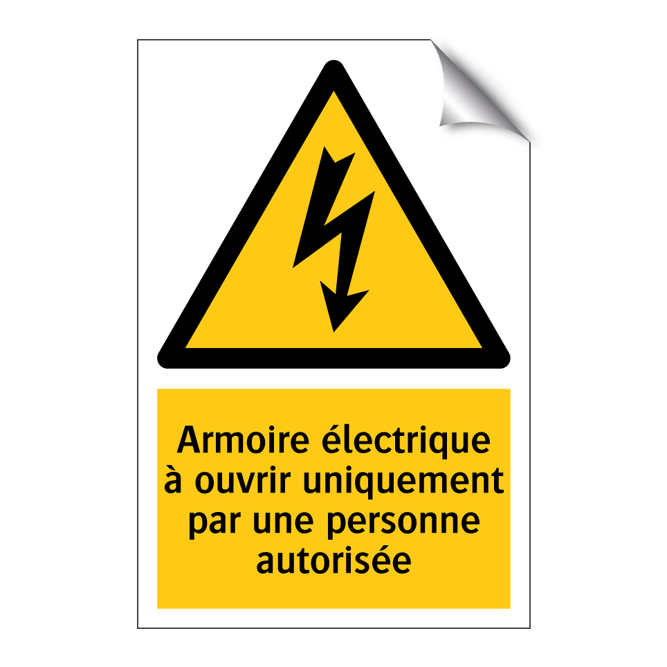 Armoire électrique à ouvrir uniquement par une personne autorisée
