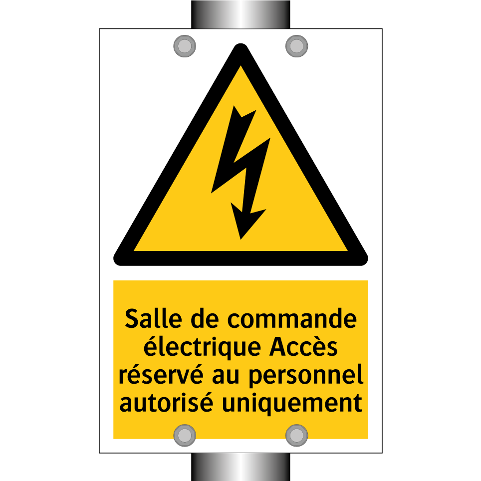 Salle de commande électrique Accès réservé au personnel autorisé uniquement