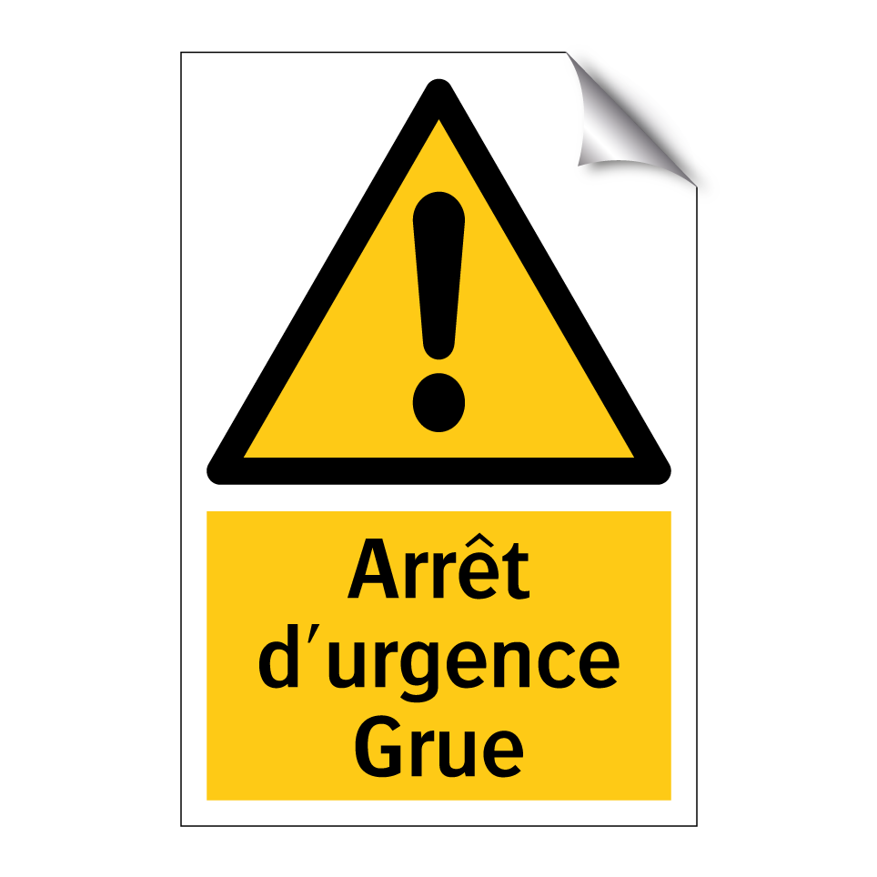 Arrêt d'urgence Grue