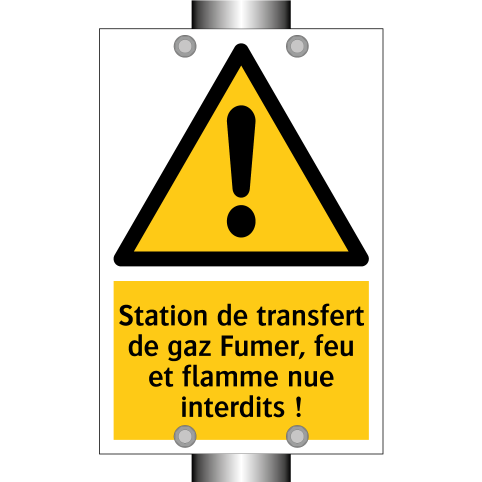 Station de transfert de gaz Fumer, feu et flamme nue interdits !