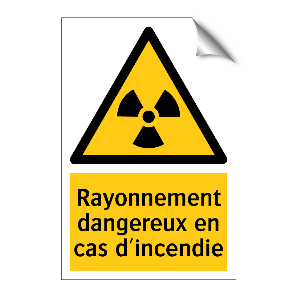 Rayonnement dangereux en cas d'incendie