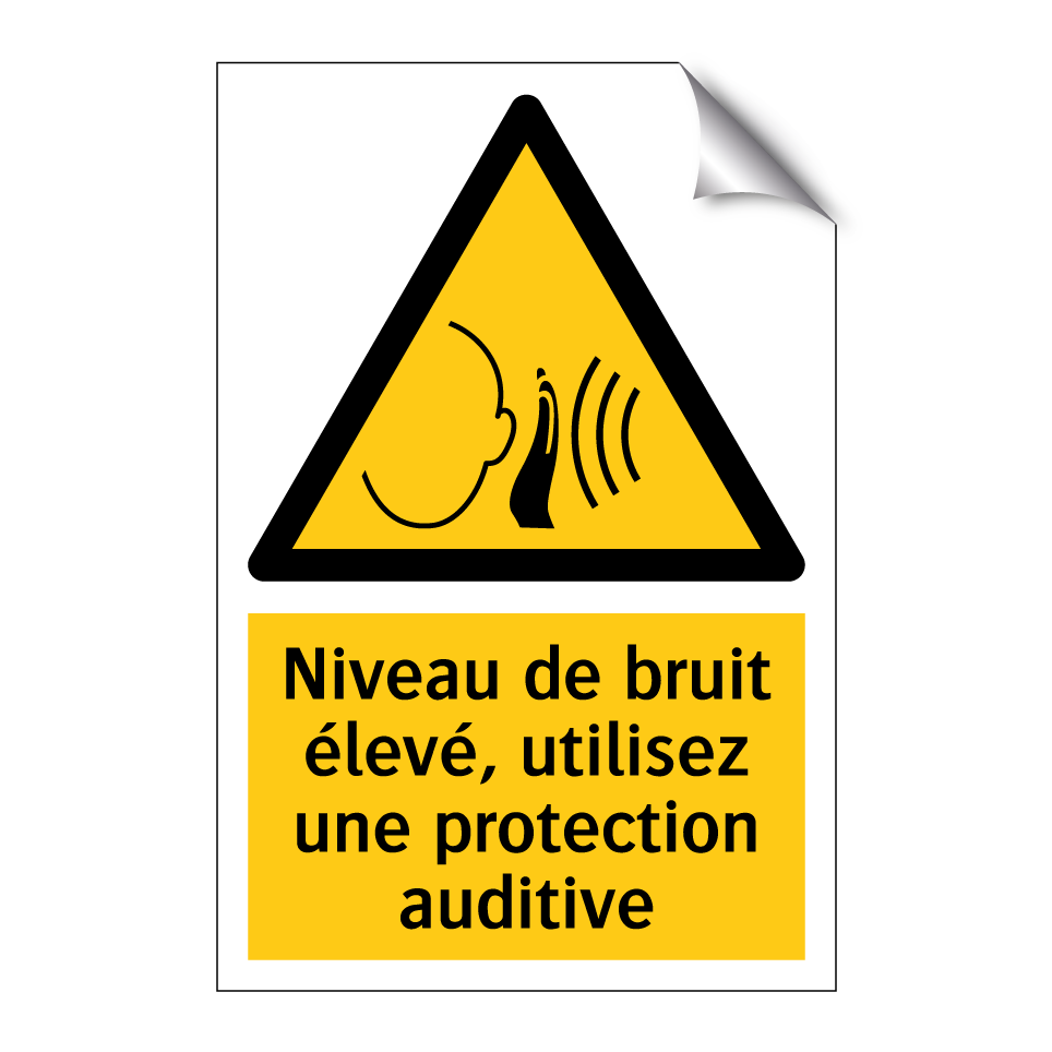 Niveau de bruit élevé, utilisez une protection auditive