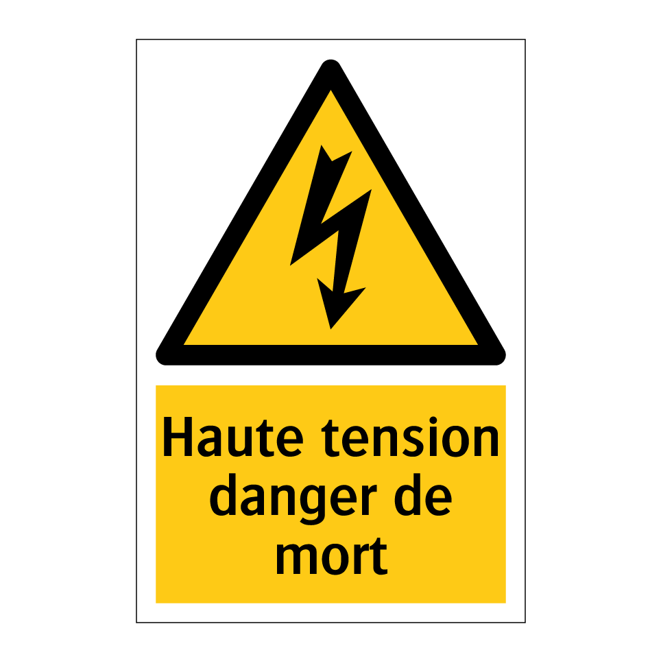 Haute tension danger de mort