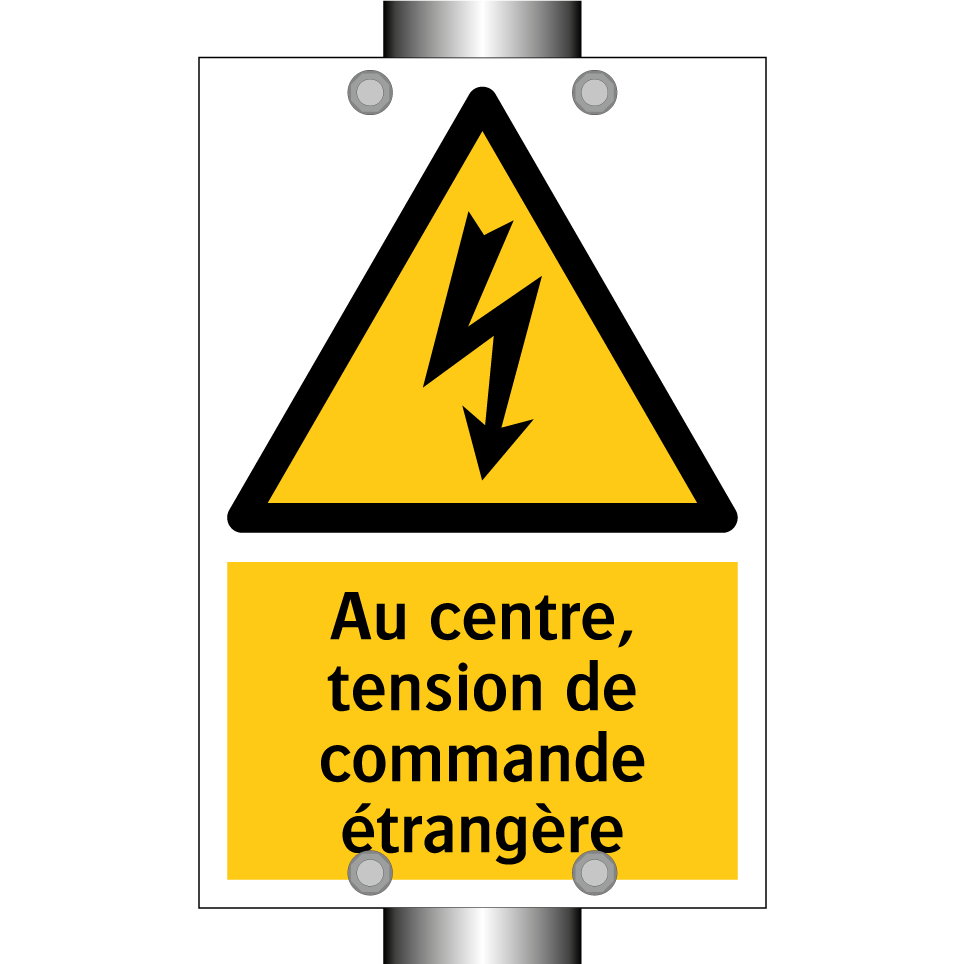 Au centre, tension de commande étrangère
