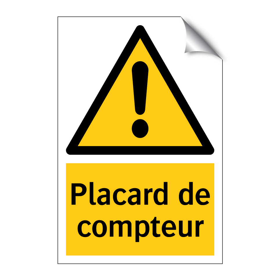 Placard de compteur
