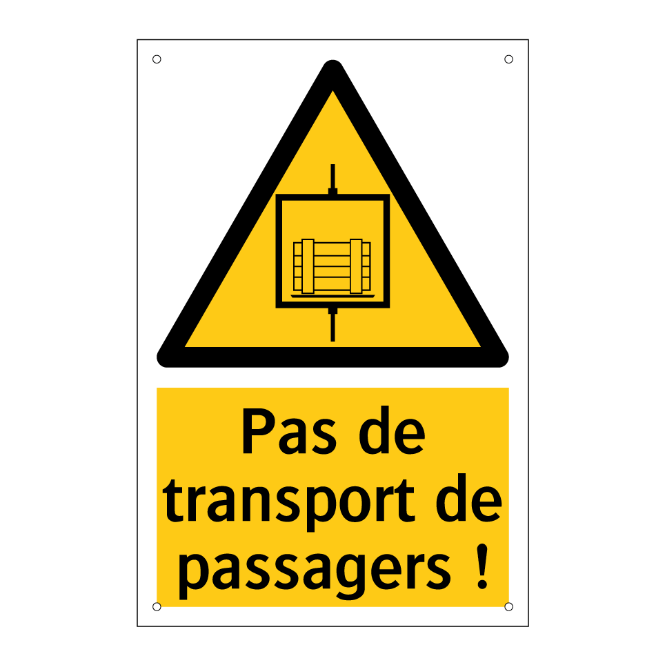 Pas de transport de passagers !