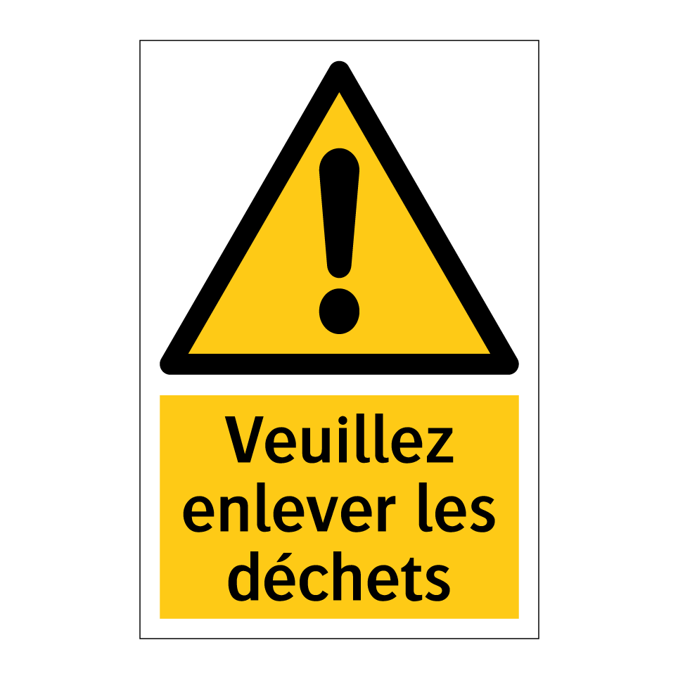 Veuillez enlever les déchets