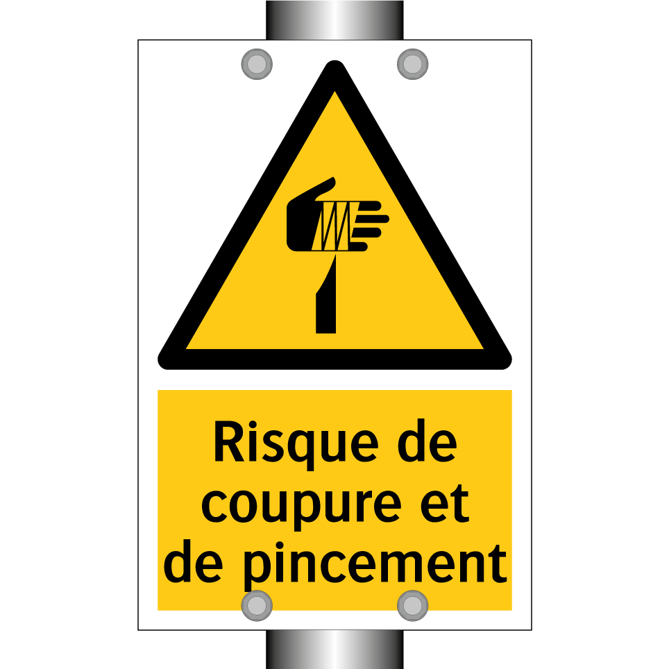 Risque de coupure et de pincement
