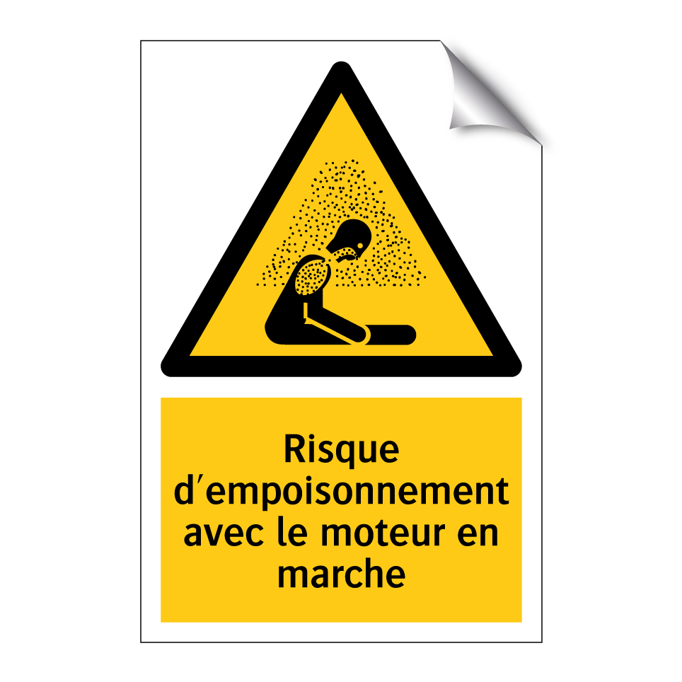 Risque d'empoisonnement avec le moteur en marche