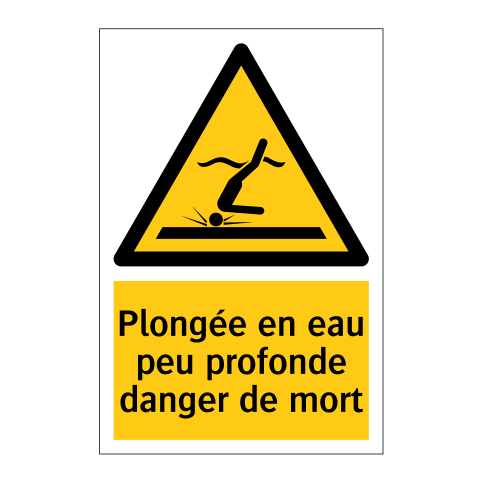 Plongée en eau peu profonde danger de mort