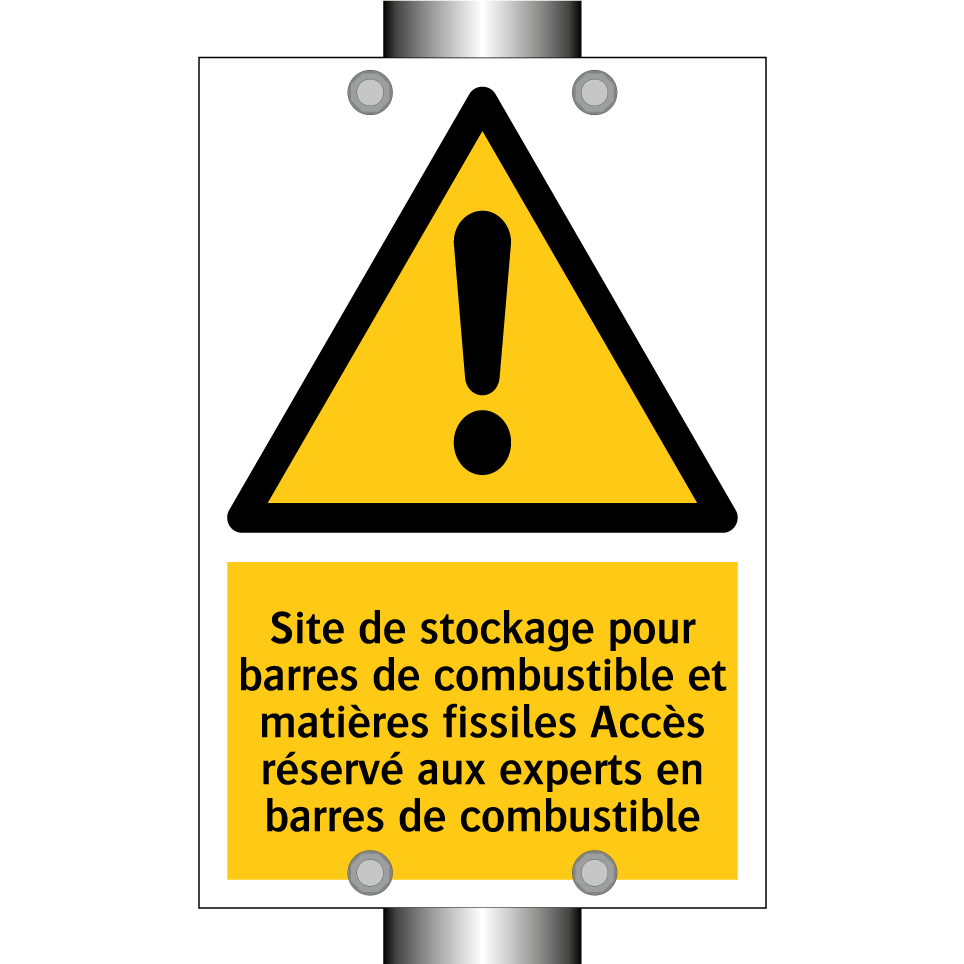 Site de stockage pour barres de combustible et matières fissiles Accès réservé aux experts en barres de combustible