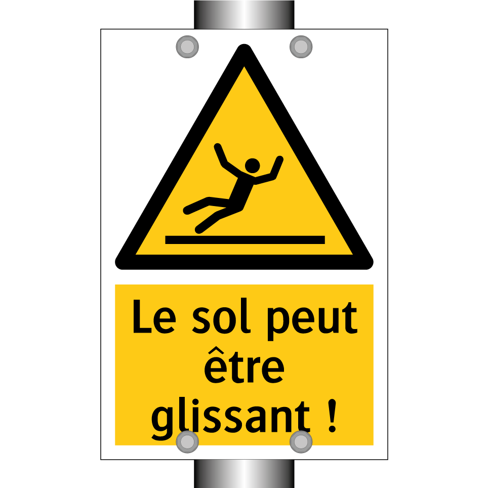 Le sol peut être glissant !