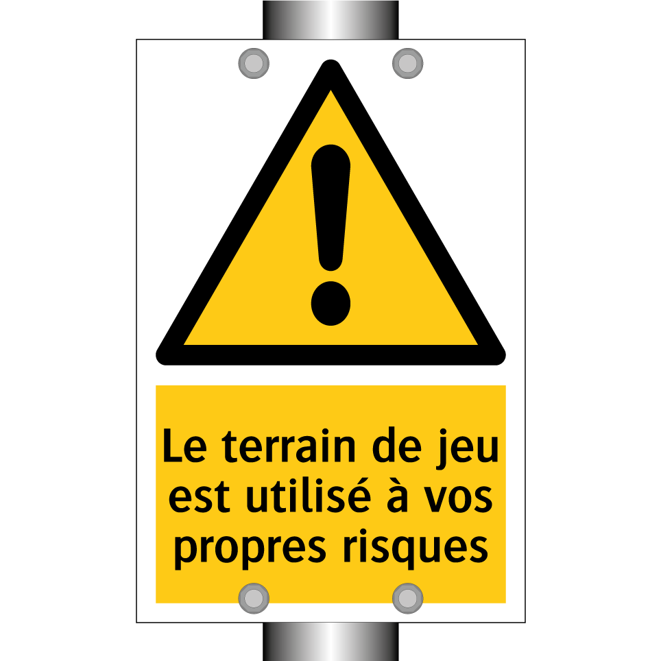 Le terrain de jeu est utilisé à vos propres risques