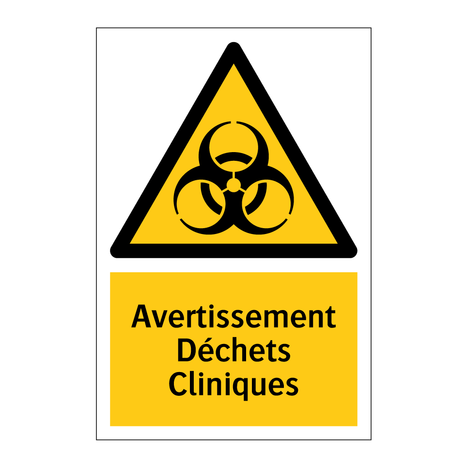 Avertissement Déchets Cliniques