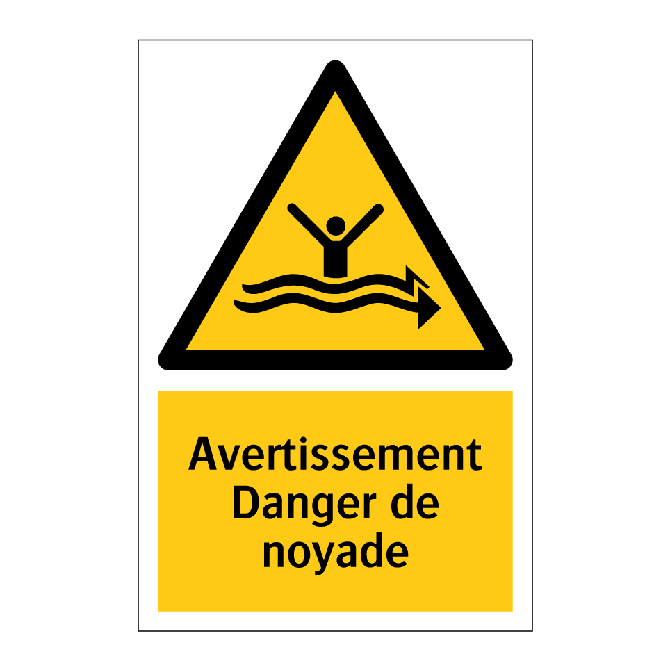 Avertissement Danger de noyade