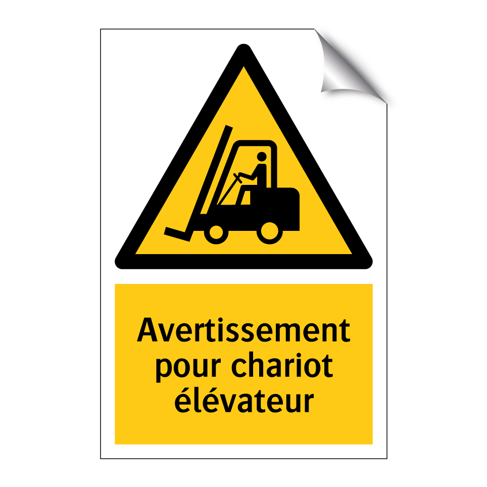 Avertissement pour chariot élévateur