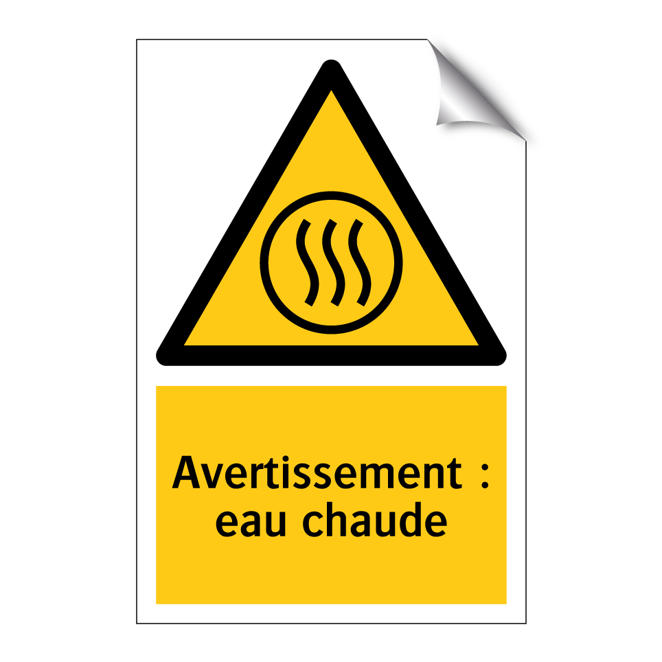 Avertissement : eau chaude