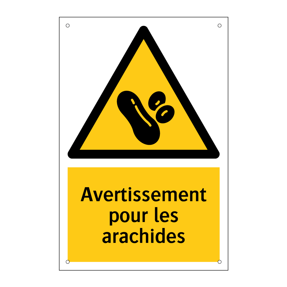 Avertissement pour les arachides