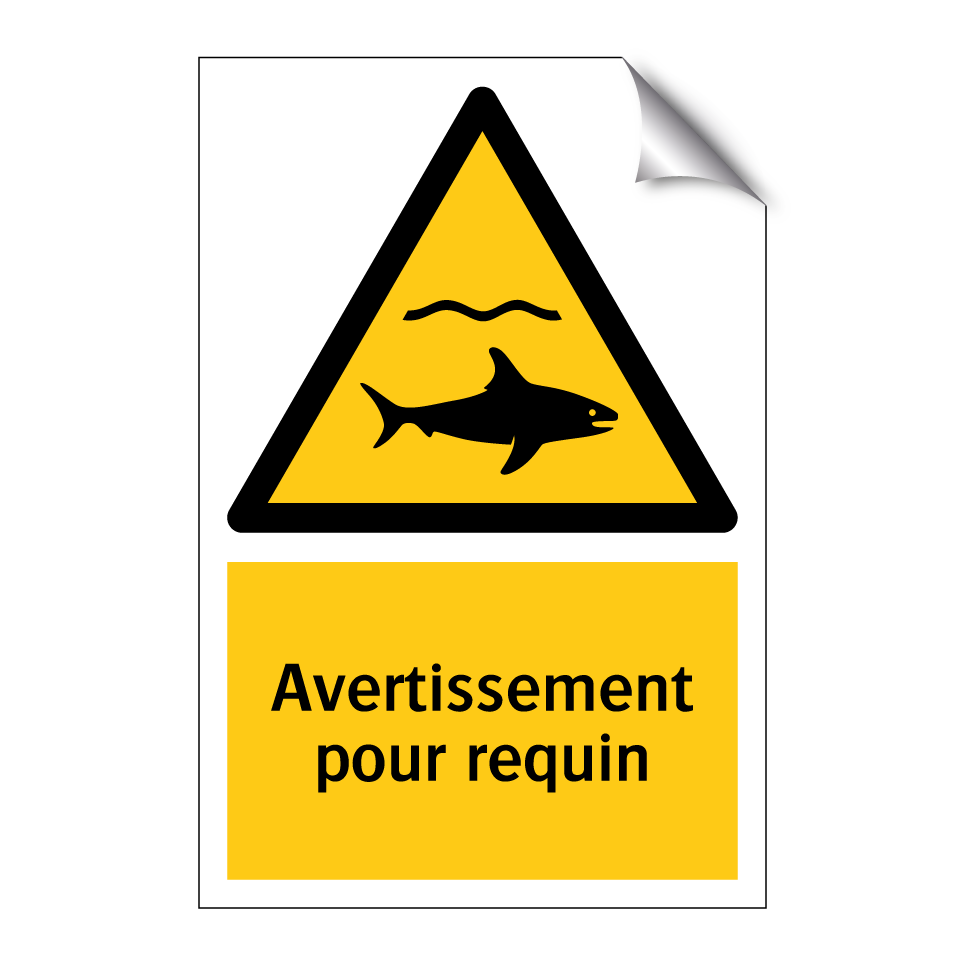 Avertissement pour requin
