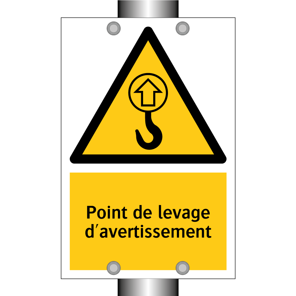 Point de levage d'avertissement