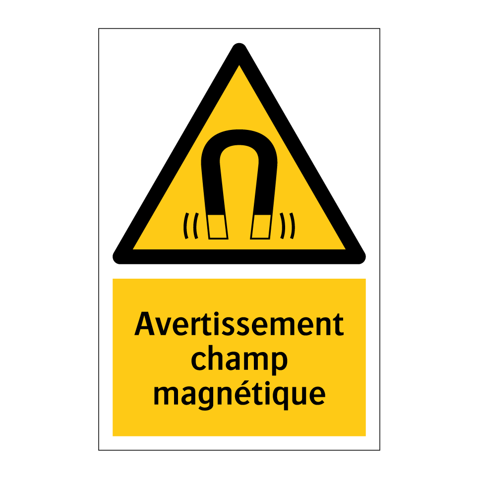 Avertissement champ magnétique