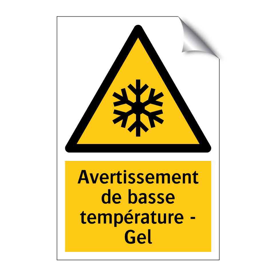 Avertissement de basse température - Gel
