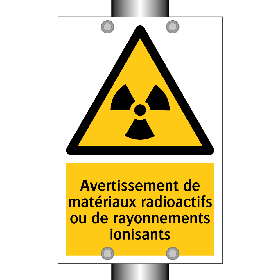 Avertissement de matériaux radioactifs ou de rayonnements ionisants