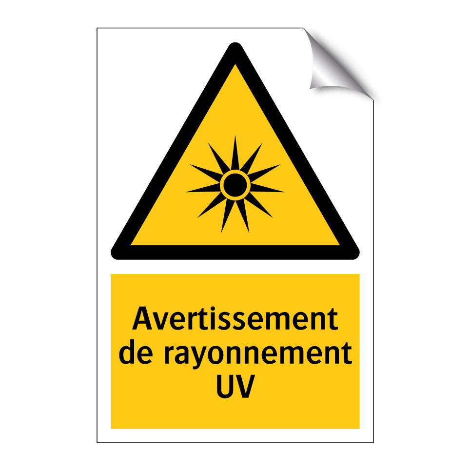 Avertissement de rayonnement UV