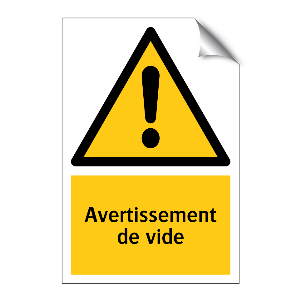 Avertissement de vide