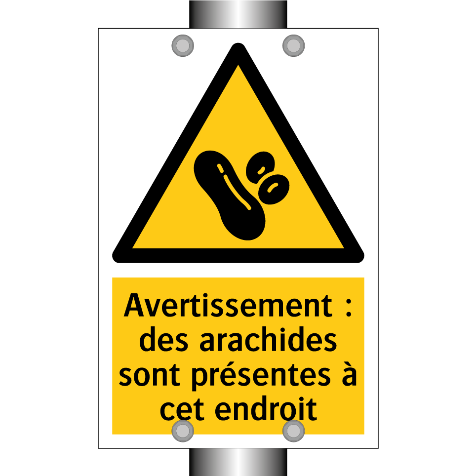 Avertissement : des arachides sont présentes à cet endroit