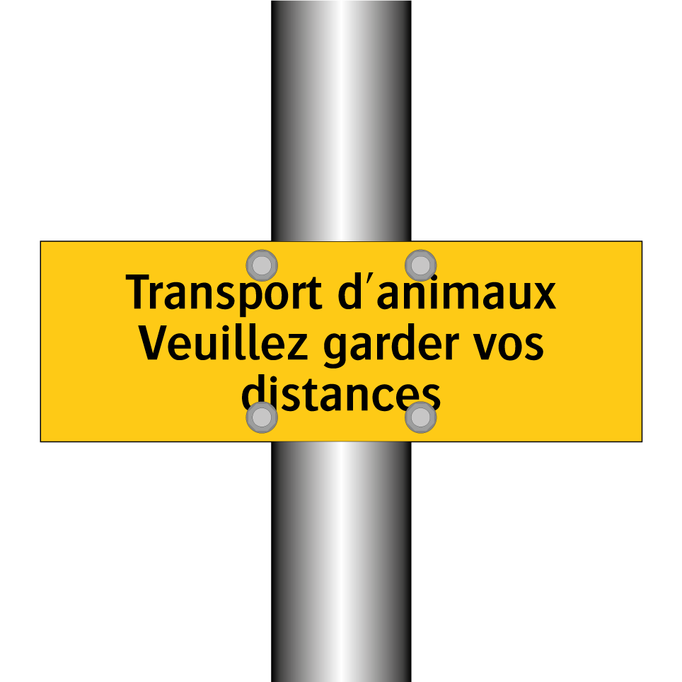 Transport d'animaux Veuillez garder vos distances